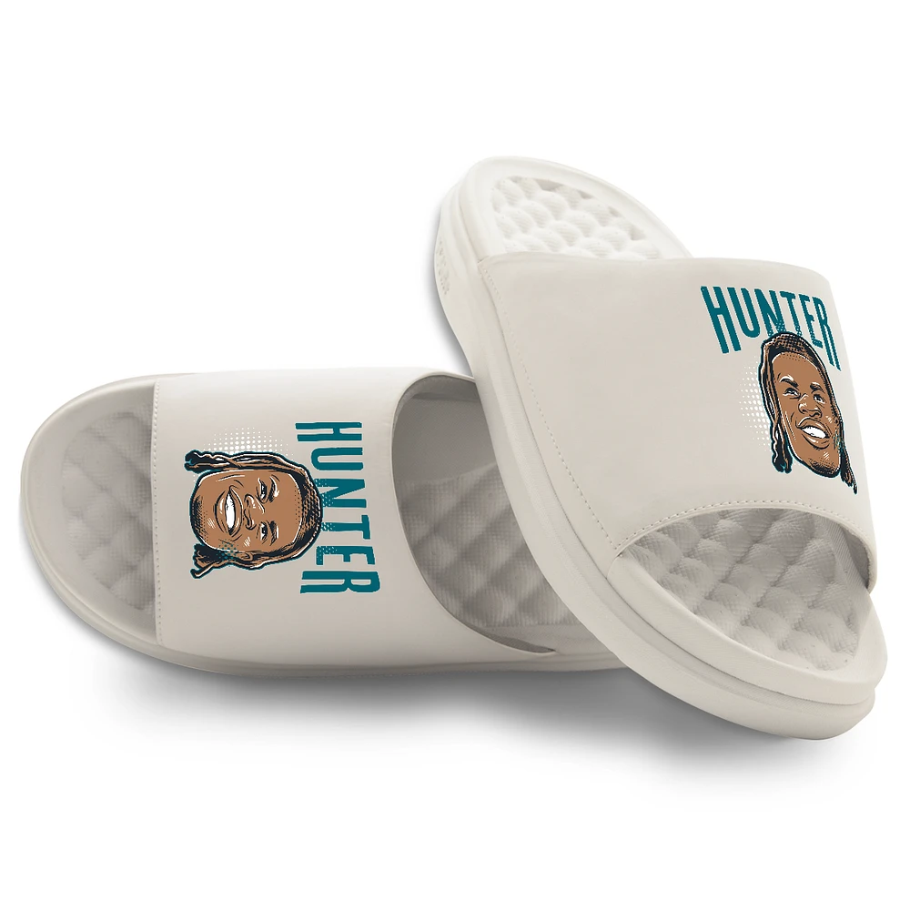 Youth ISlide Travis Hunter Cream NFLPA Swaghead Motive Slide Sandals