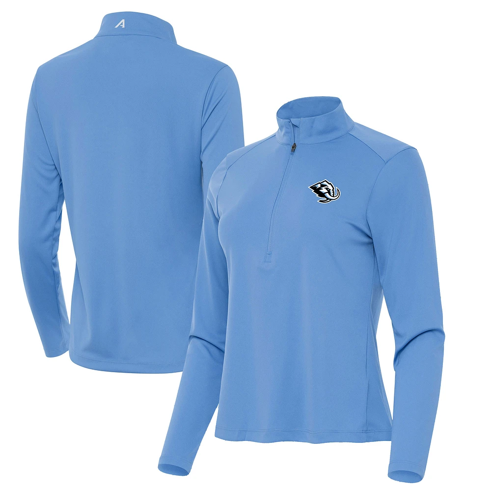 Women's Antigua Powder Blue Utah Mammoth Tribute Half-Zip Pullover