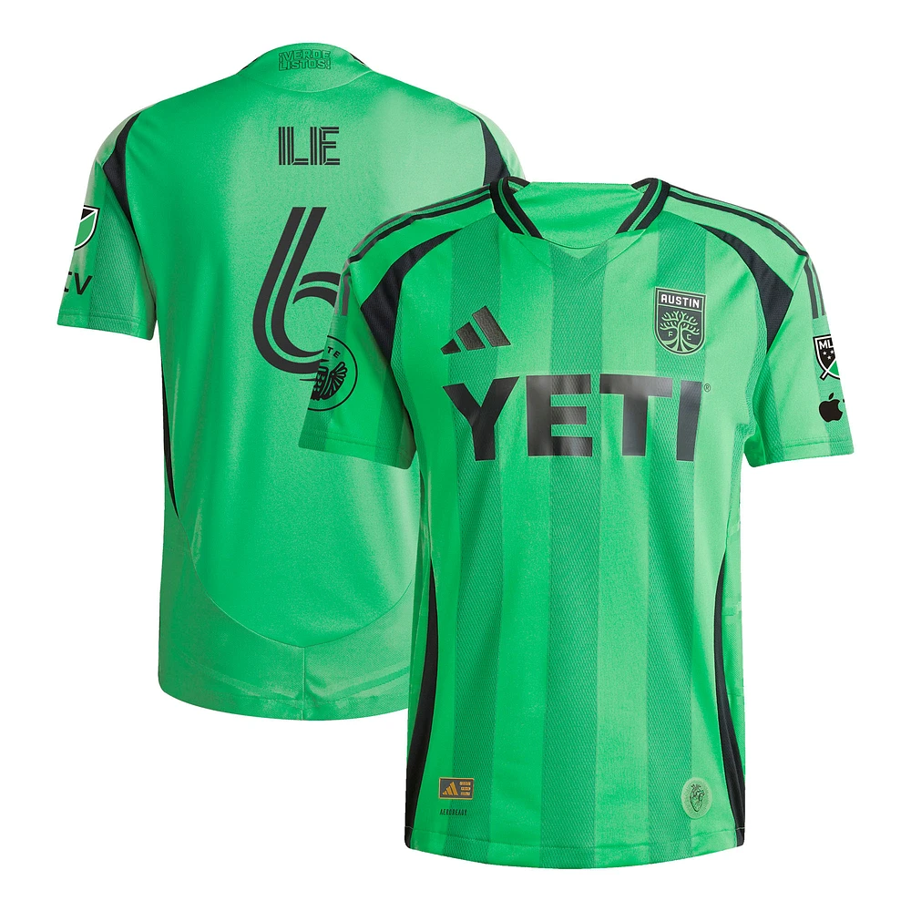 Men's adidas Ilie Sanchez Green Austin FC 2025 The Heartbeat Kit Authentic Player Jersey