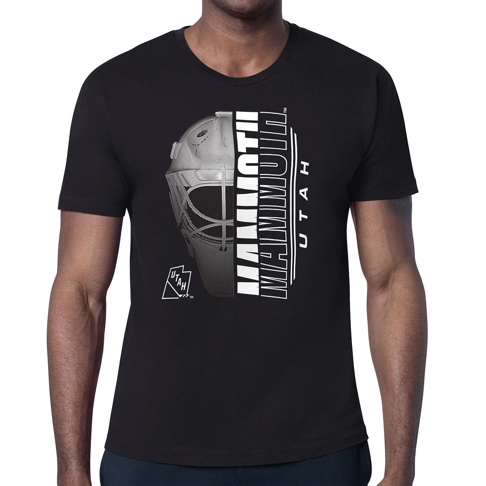 Men's Starter Black Utah Mammoth Half Helmet T-Shirt