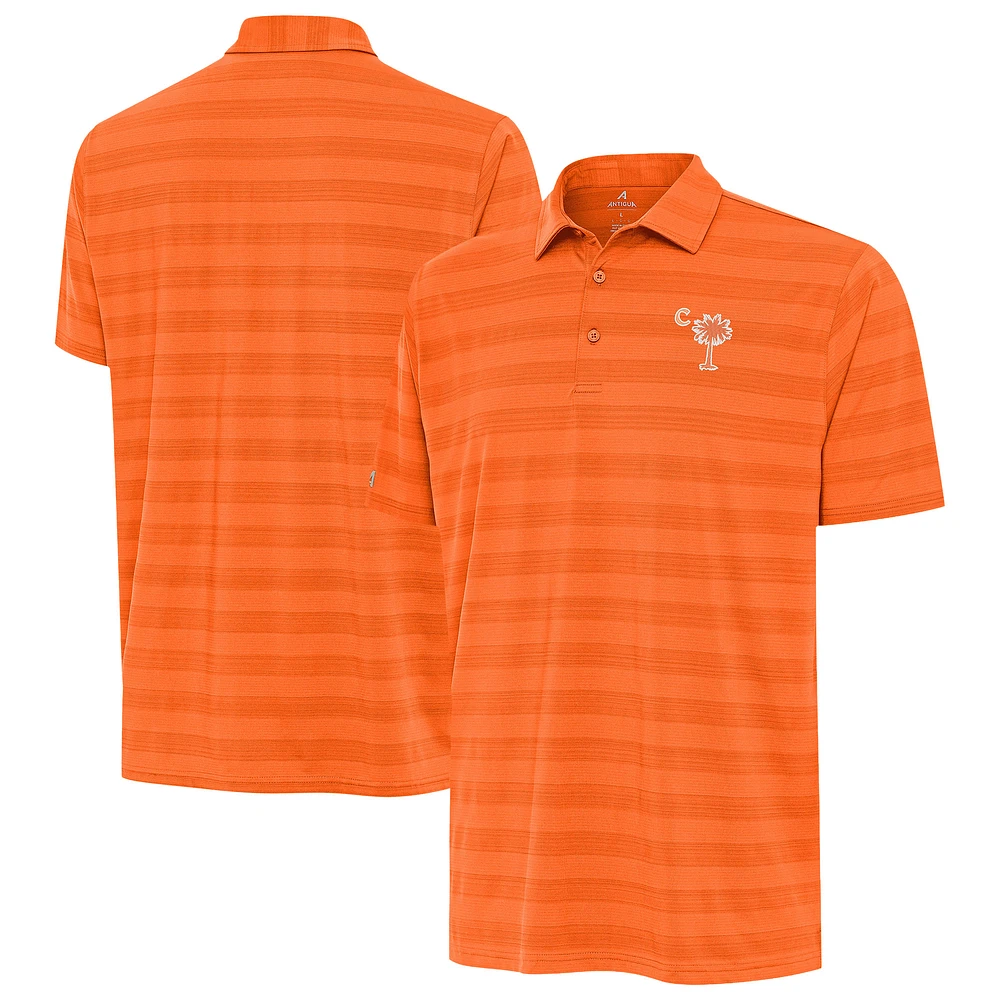 Men's Antigua Orange Clemson Tigers Palmetto Series Tunnel Polo