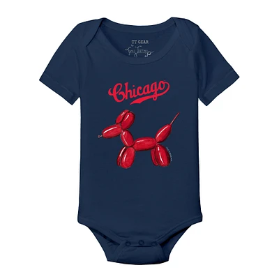 Infant Tiny Turnip Navy Chicago Cubs Balloon Dog Bodysuit