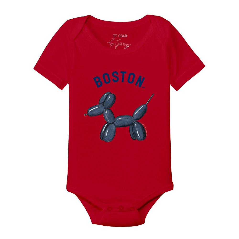 Infant Tiny Turnip Red Boston Sox Balloon Dog Bodysuit