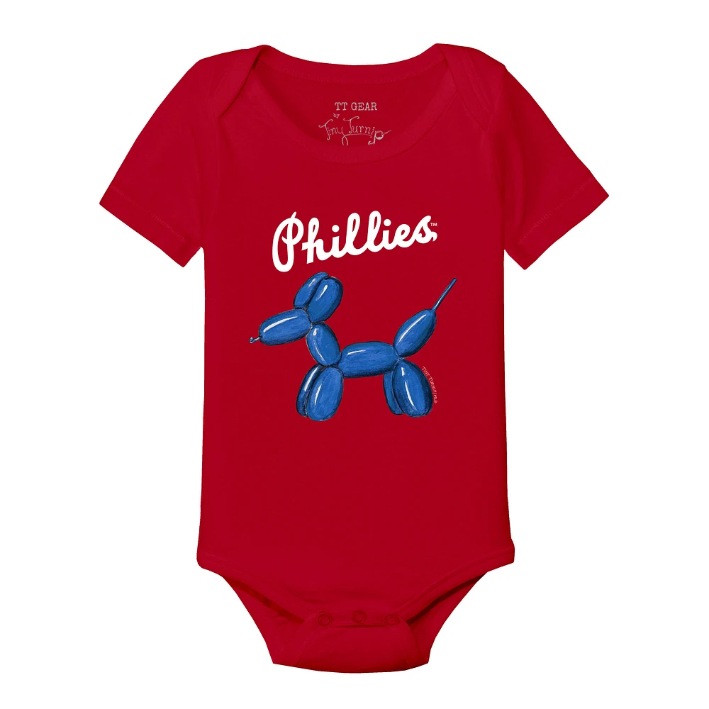 Infant Tiny Turnip Red Philadelphia Phillies Balloon Dog Bodysuit