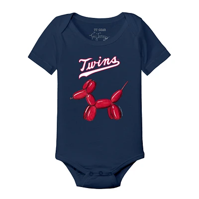 Infant Tiny Turnip Navy Minnesota Twins Balloon Dog Bodysuit