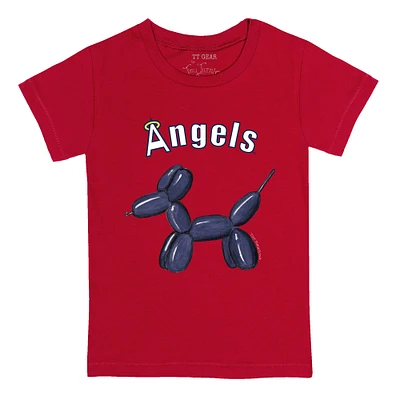 Infant Tiny Turnip Red Los Angeles Angels Balloon Dog T-Shirt