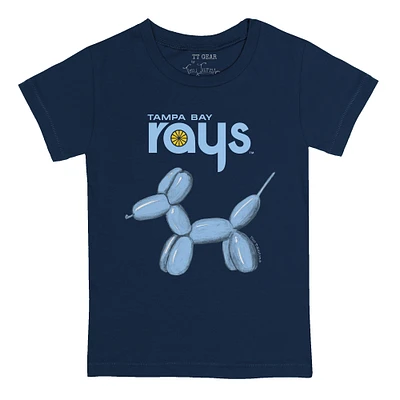 Infant Tiny Turnip Navy Tampa Bay Rays Balloon Dog T-Shirt