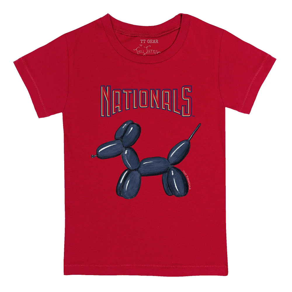 Toddler Tiny Turnip Red Washington Nationals Balloon Dog T-Shirt