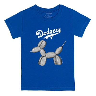 Toddler Tiny Turnip Royal Los Angeles Dodgers Balloon Dog T-Shirt
