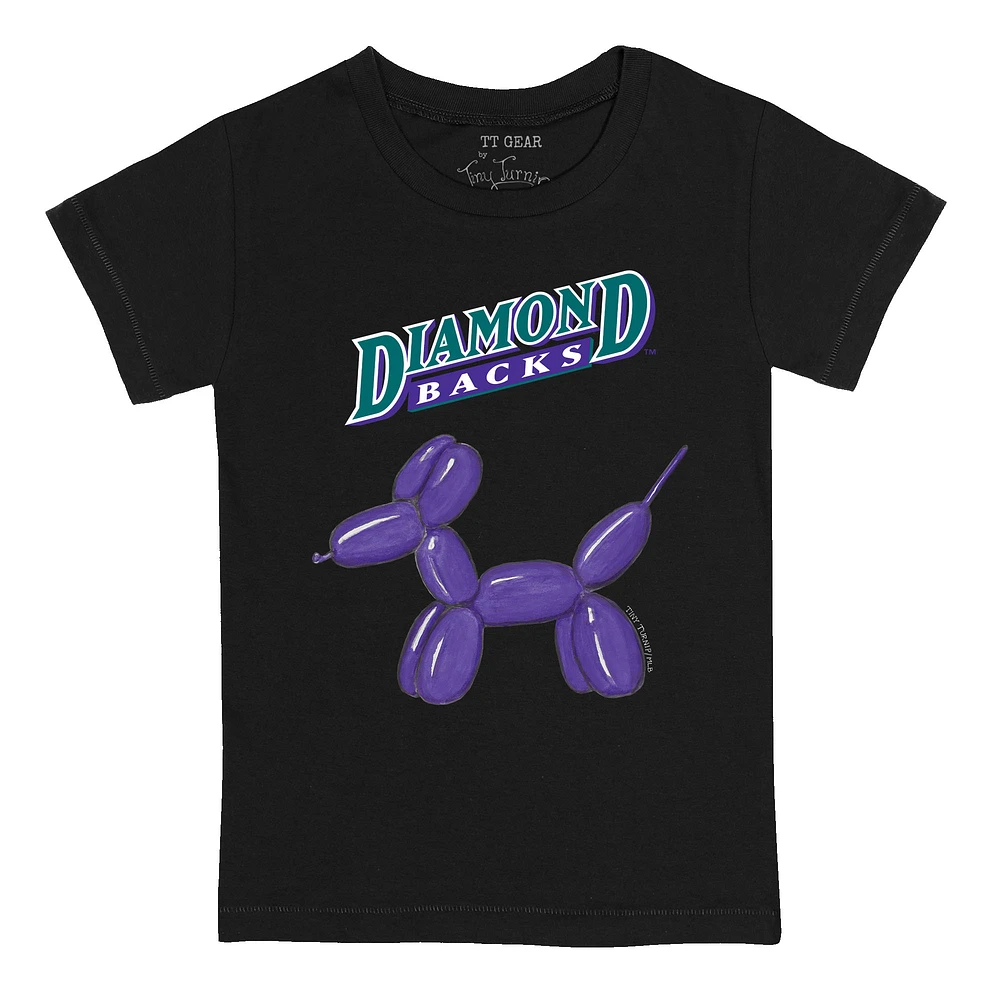 Toddler Tiny Turnip Black Arizona Diamondbacks Balloon Dog T-Shirt