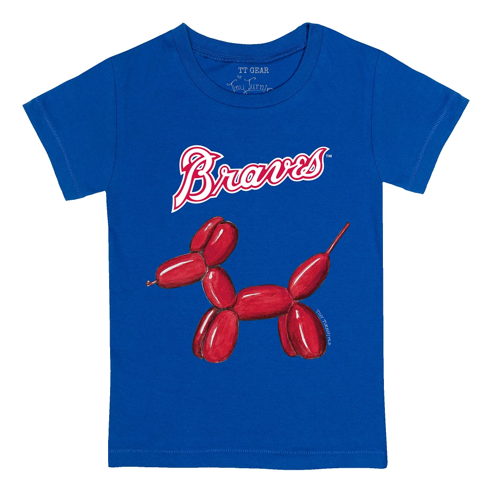 Toddler Tiny Turnip Royal Atlanta Braves Balloon Dog T-Shirt