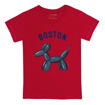 Toddler Tiny Turnip Red Boston Sox Balloon Dog T-Shirt