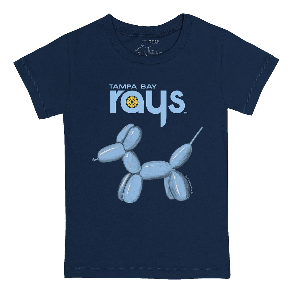 Toddler Tiny Turnip Navy Tampa Bay Rays Balloon Dog T-Shirt