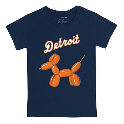 Youth Tiny Turnip Navy Detroit Tigers Balloon Dog T-Shirt