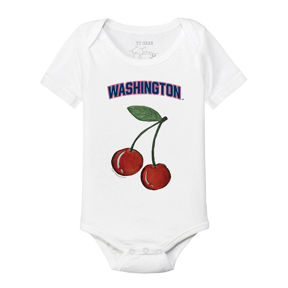 Infant Tiny Turnip White Washington Nationals Cherries Bodysuit