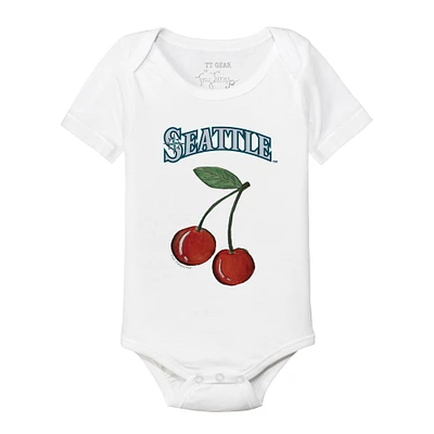 Infant Tiny Turnip White Seattle Mariners Cherries Bodysuit