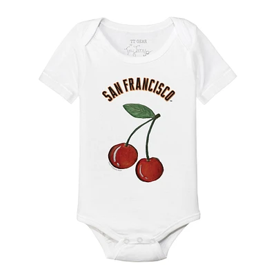 Infant Tiny Turnip White San Francisco Giants Cherries Bodysuit