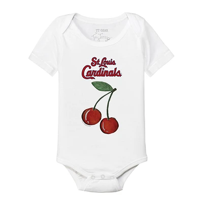 Infant Tiny Turnip White St. Louis Cardinals Cherries Bodysuit