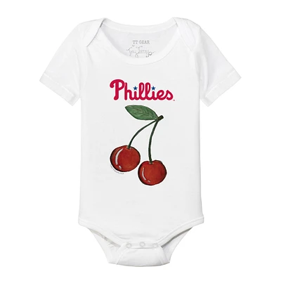 Infant Tiny Turnip White Philadelphia Phillies Cherries Bodysuit