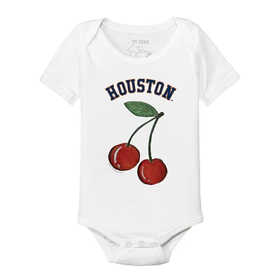 Infant Tiny Turnip White Houston Astros Cherries Bodysuit