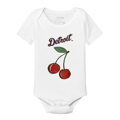 Infant Tiny Turnip White Detroit Tigers Cherries Bodysuit