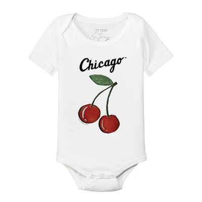 Infant Tiny Turnip White Chicago Sox Cherries Bodysuit