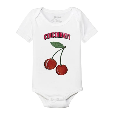 Infant Tiny Turnip White Cincinnati Reds Cherries Bodysuit