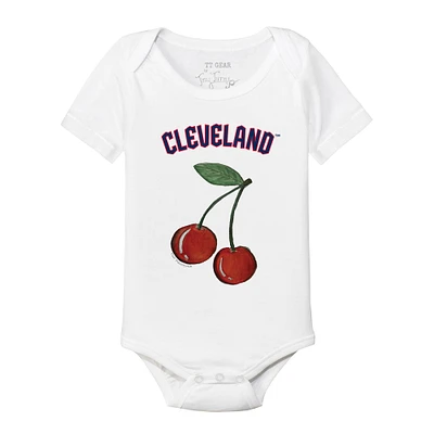 Infant Tiny Turnip White Cleveland Guardians Cherries Bodysuit