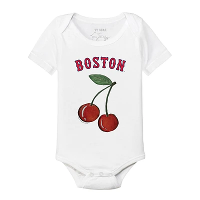 Infant Tiny Turnip White Boston Red Sox Cherries Bodysuit