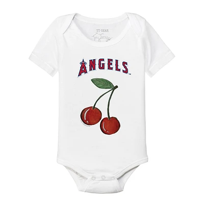 Infant Tiny Turnip White Los Angeles Angels Cherries Bodysuit