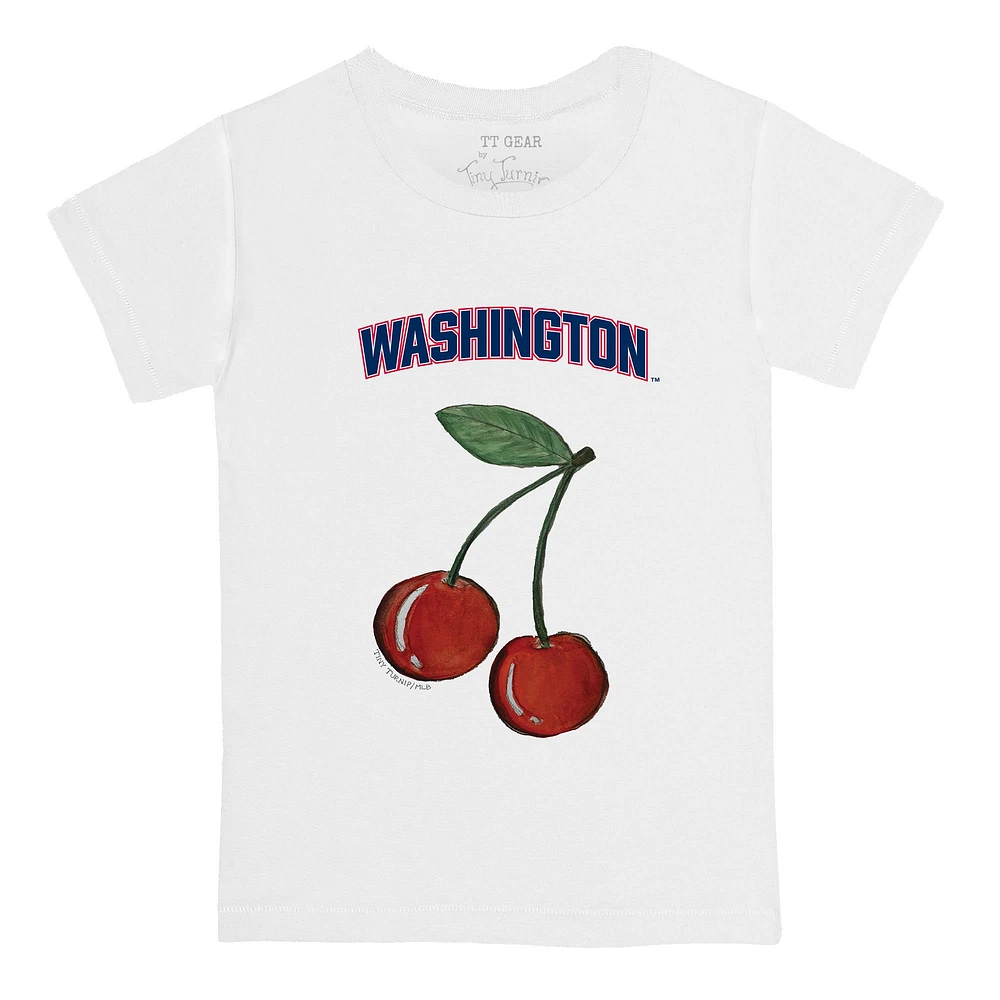 Infant Tiny Turnip White Washington Nationals Cherries T-Shirt