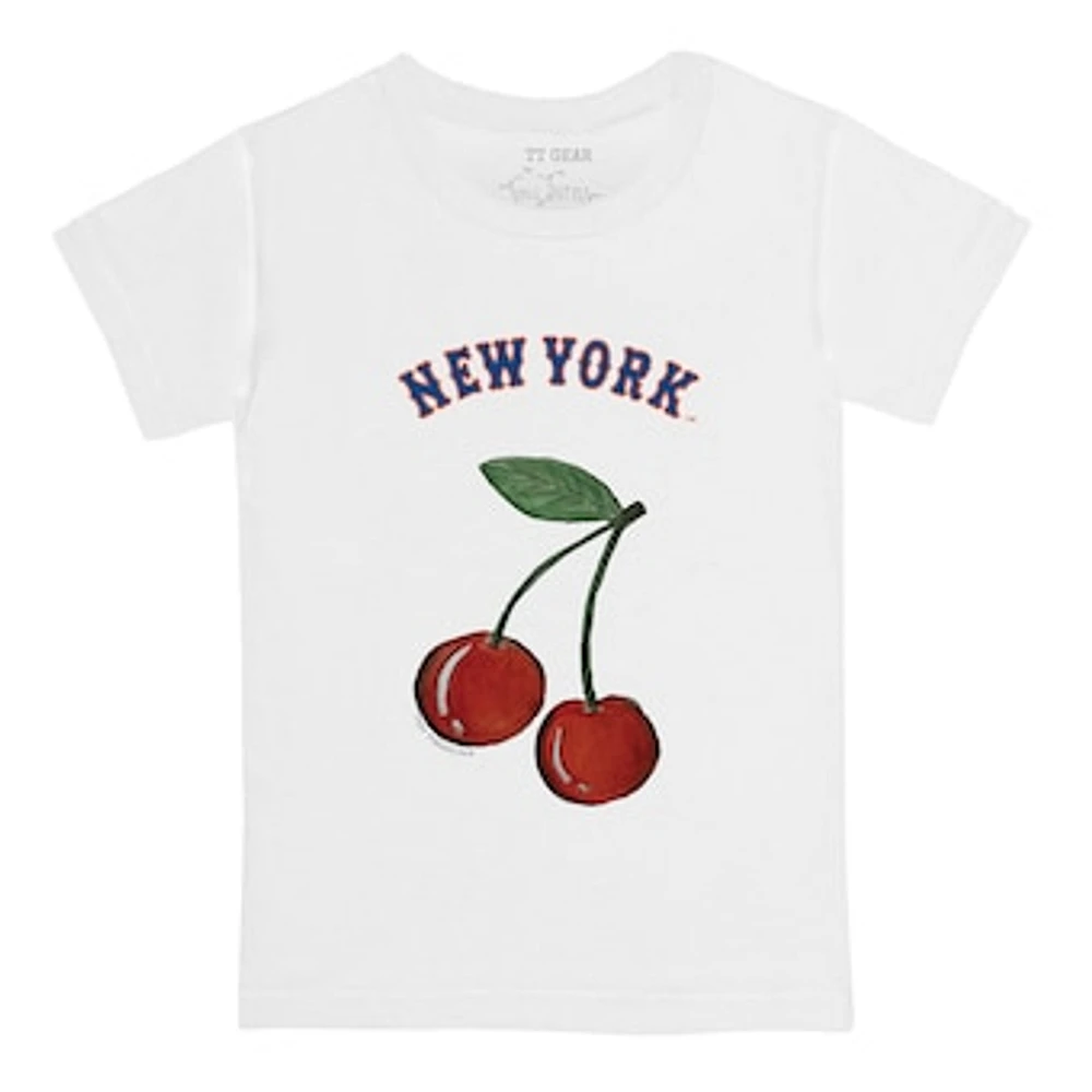 Infant Tiny Turnip White New York Mets Cherries T-Shirt