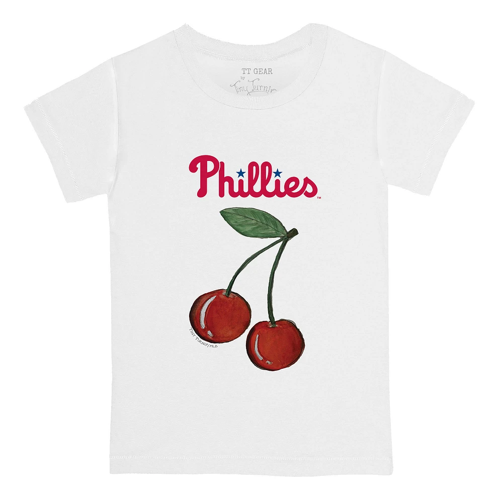 Infant Tiny Turnip White Philadelphia Phillies Cherries T-Shirt