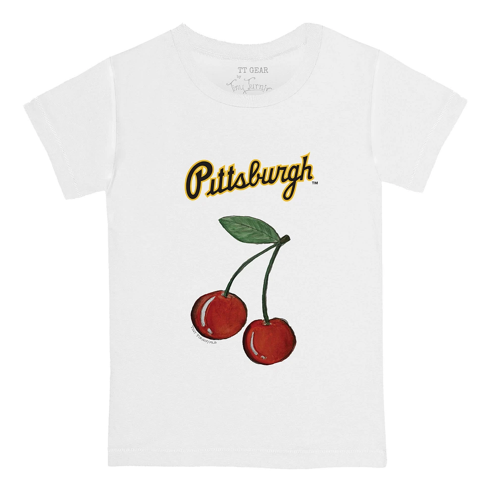 Infant Tiny Turnip White Pittsburgh Pirates Cherries T-Shirt