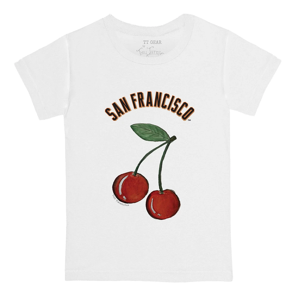 Infant Tiny Turnip White San Francisco Giants Cherries T-Shirt