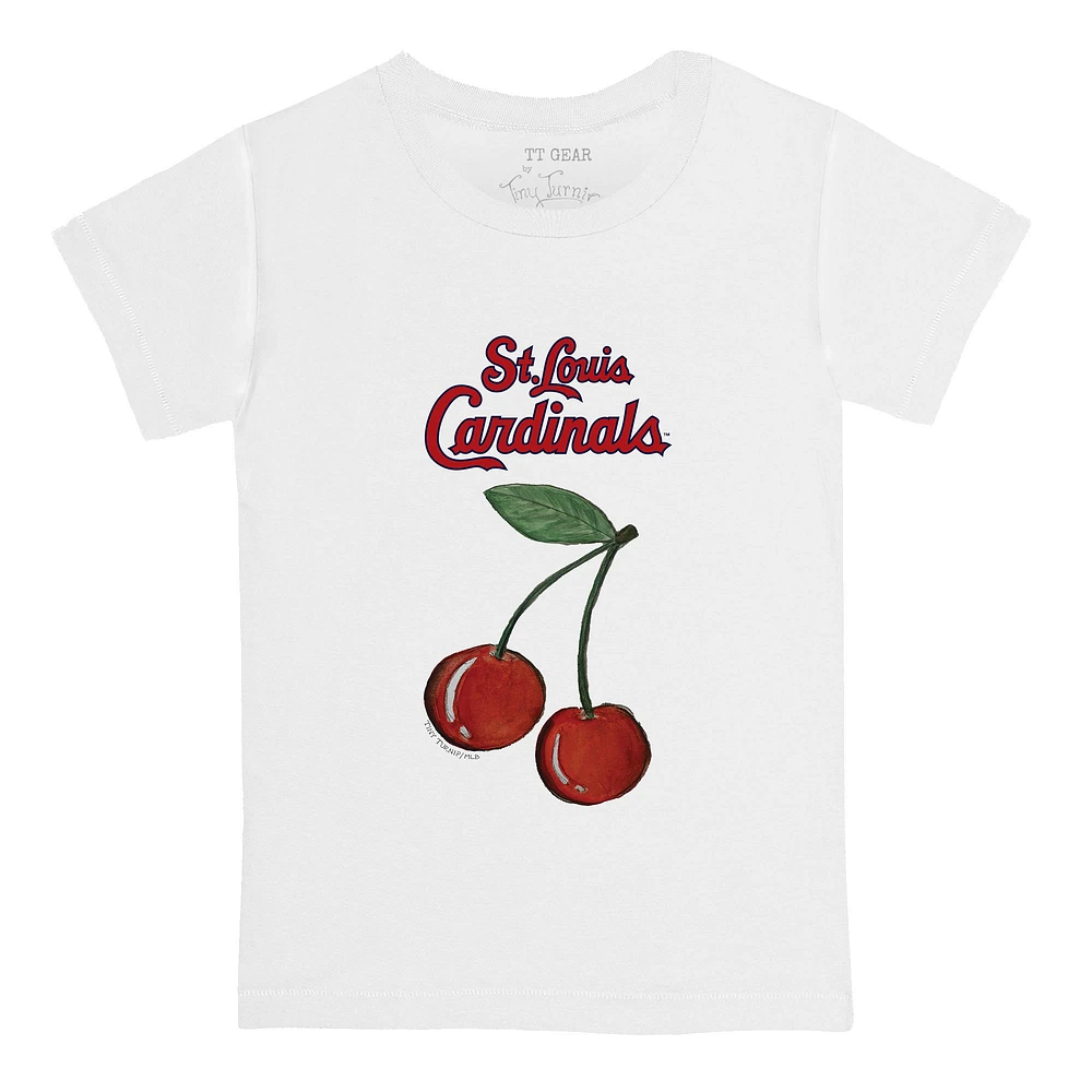 Infant Tiny Turnip White St. Louis Cardinals Cherries T-Shirt