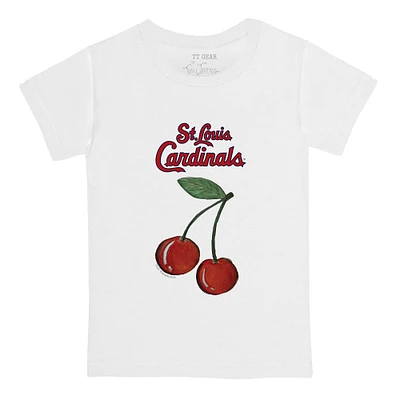 Infant Tiny Turnip White St. Louis Cardinals Cherries T-Shirt