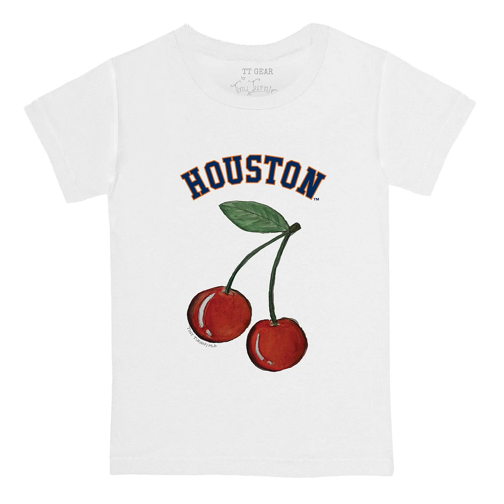 Infant Tiny Turnip White Houston Astros Cherries T-Shirt