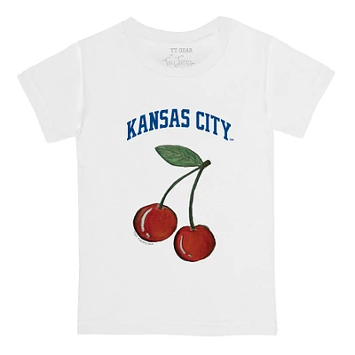 Toddler Tiny Turnip White Kansas City Royals Cherries T-Shirt