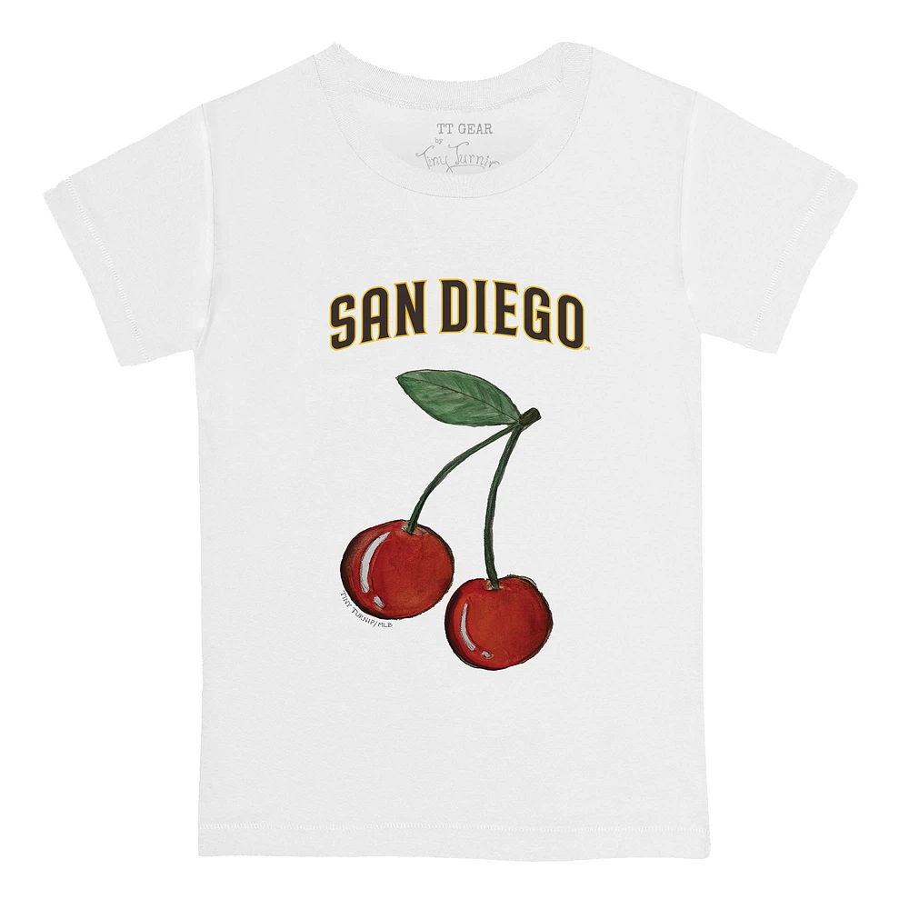 Youth Tiny Turnip White San Diego Padres Cherries T-Shirt
