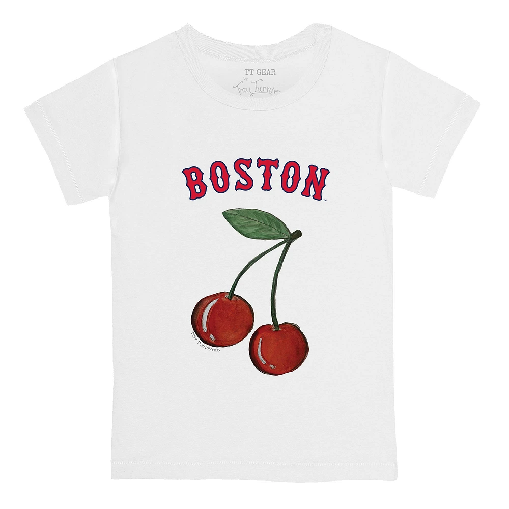 Youth Tiny Turnip White Boston Red Sox Cherries T-Shirt