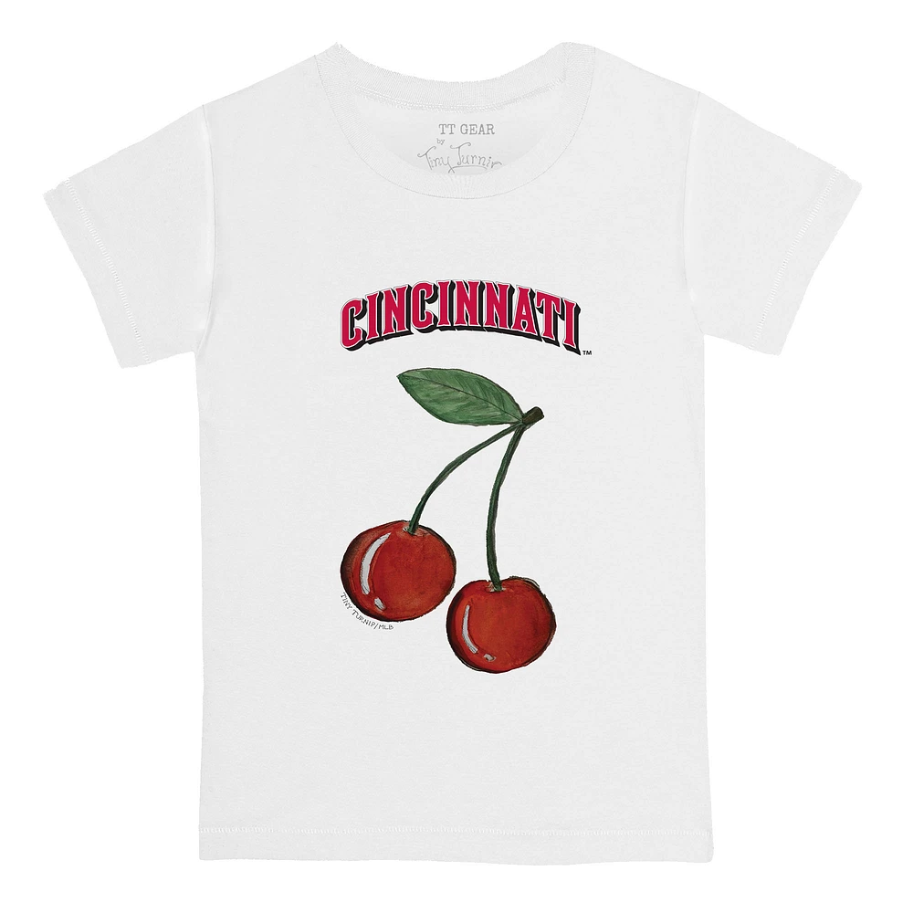 Youth Tiny Turnip White Cincinnati Reds Cherries T-Shirt