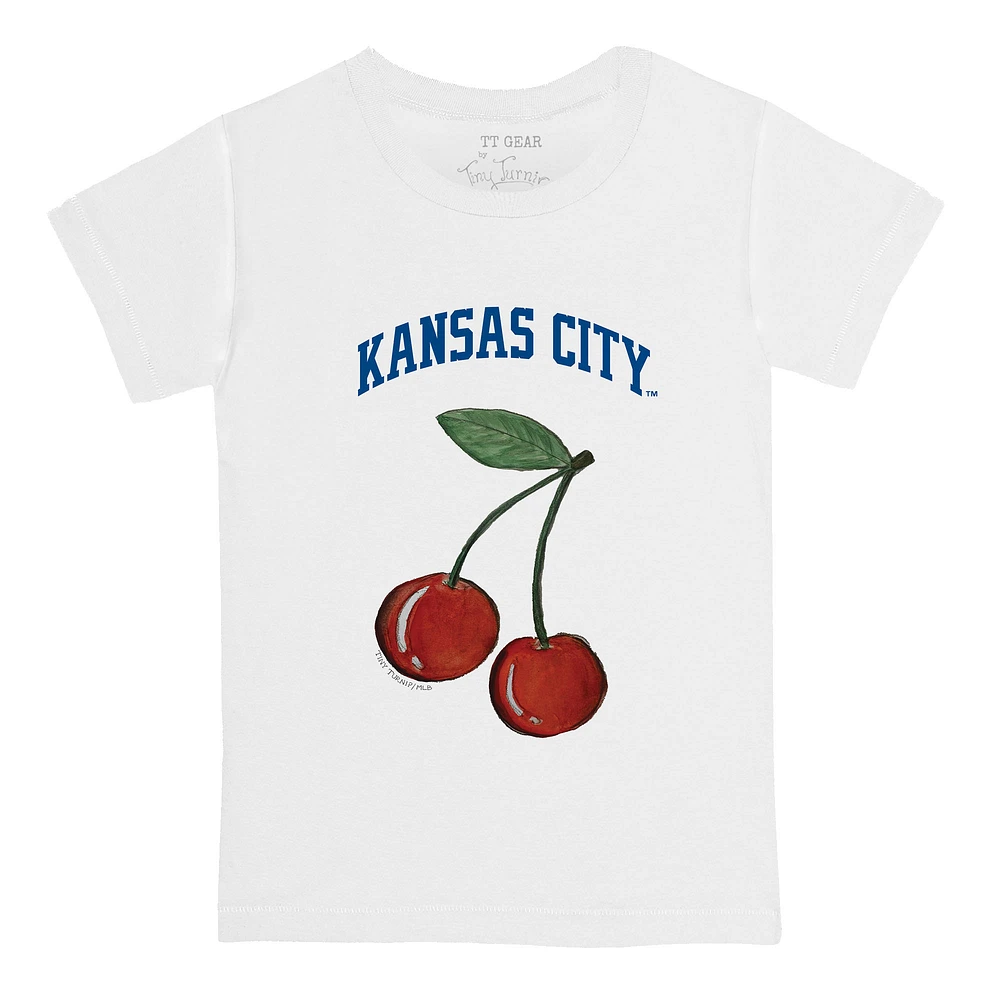 Youth Tiny Turnip White Kansas City Royals Cherries T-Shirt