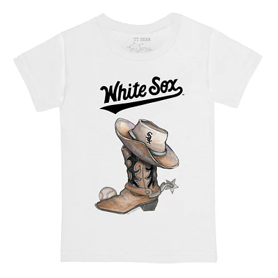 Infant Tiny Turnip White Chicago Sox Cowboy Boot T-Shirt
