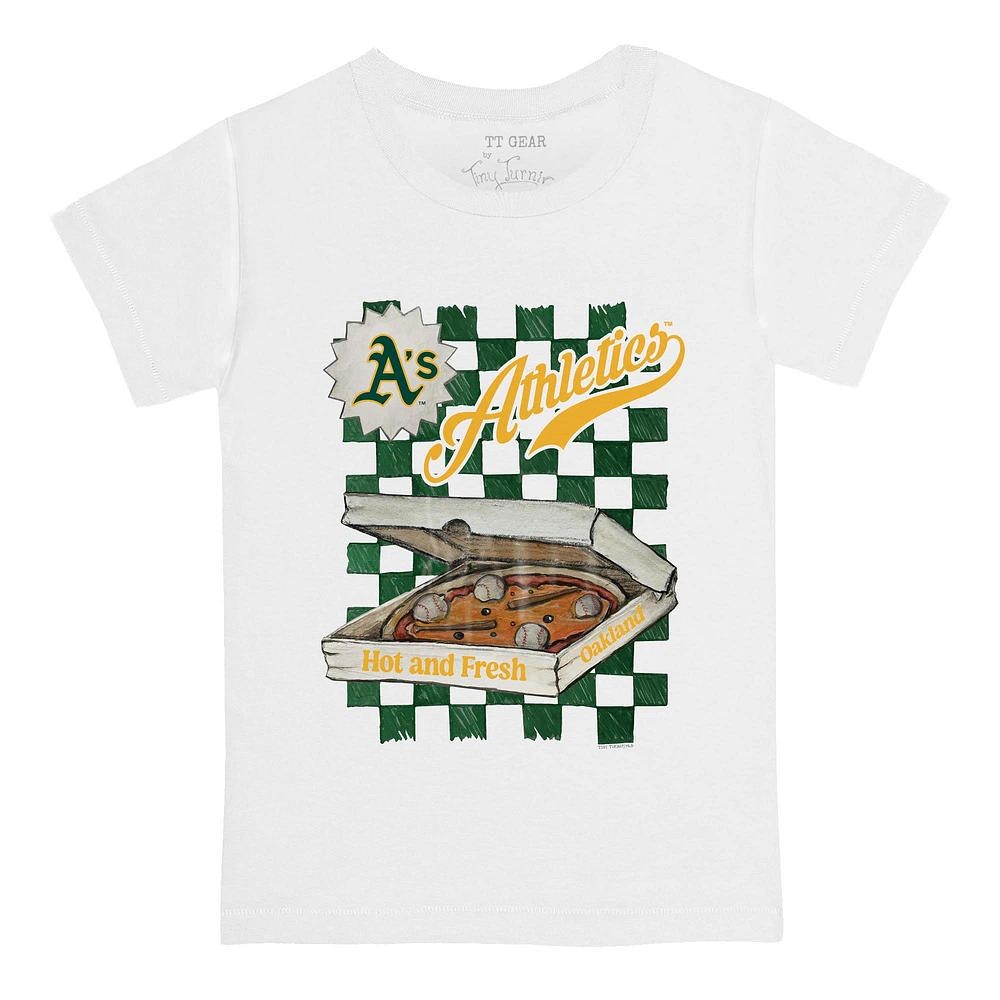 Infant Tiny Turnip White Athletics Pizza T-Shirt