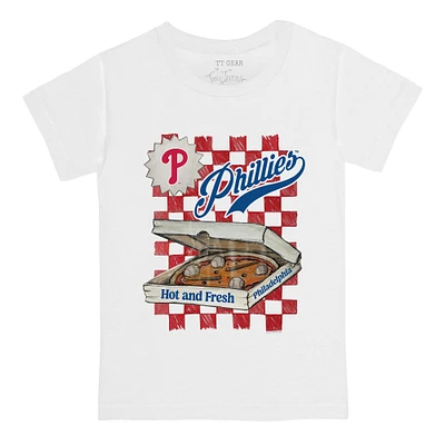 Infant Tiny Turnip White Philadelphia Phillies Pizza T-Shirt