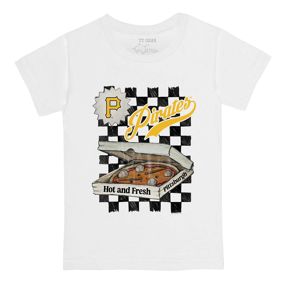 Infant Tiny Turnip White Pittsburgh Pirates Pizza T-Shirt