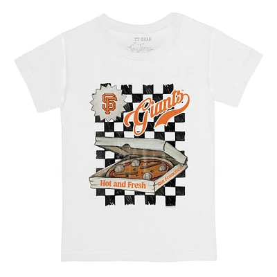Toddler Tiny Turnip White San Francisco Giants Pizza T-Shirt