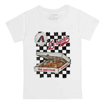 Toddler Tiny Turnip White Arizona Diamondbacks Pizza T-Shirt