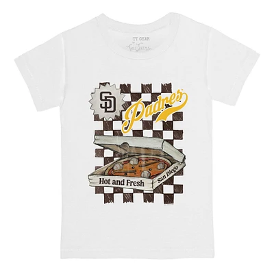 Youth Tiny Turnip White San Diego Padres Pizza T-Shirt
